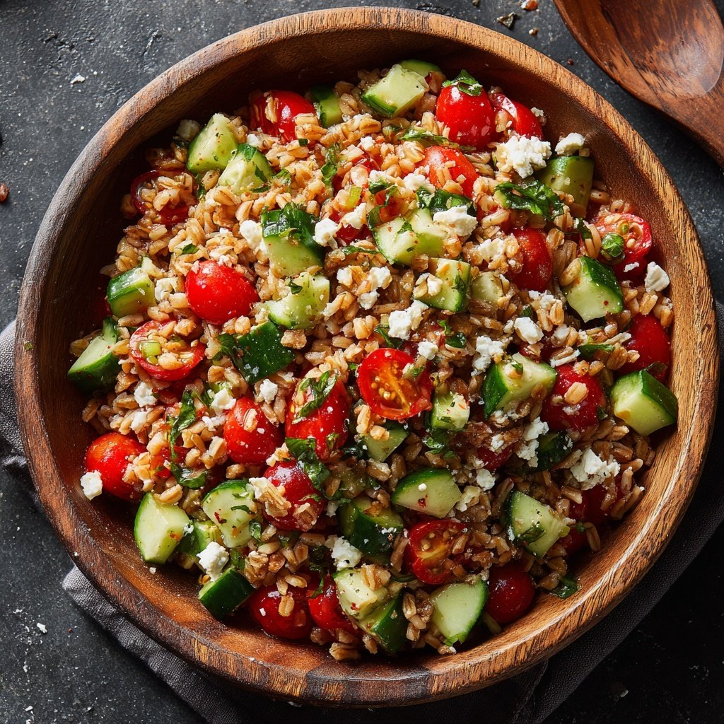Healthy Lunch Farro Salad