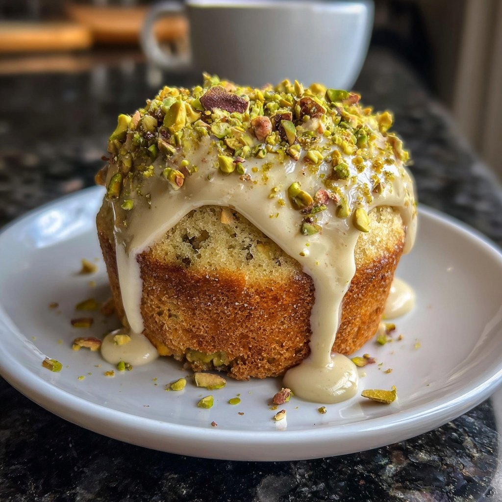 Mini Heart Cake with Pistachio Vanilla Frosting