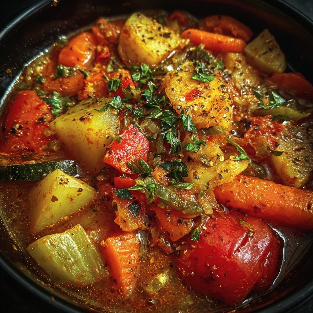 Healthy Crockpot Moroccan Vegetable Stew