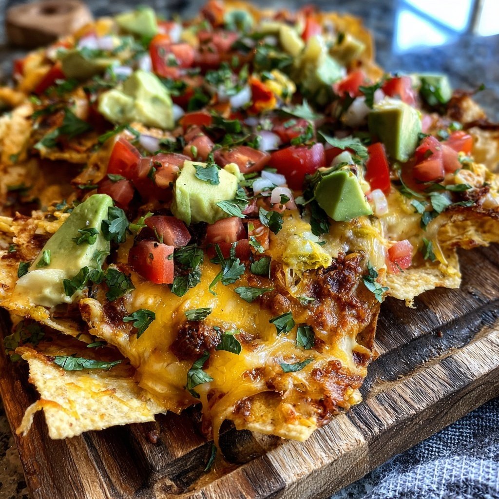 Super Bowl Appetizer Loaded Veggie Nachos