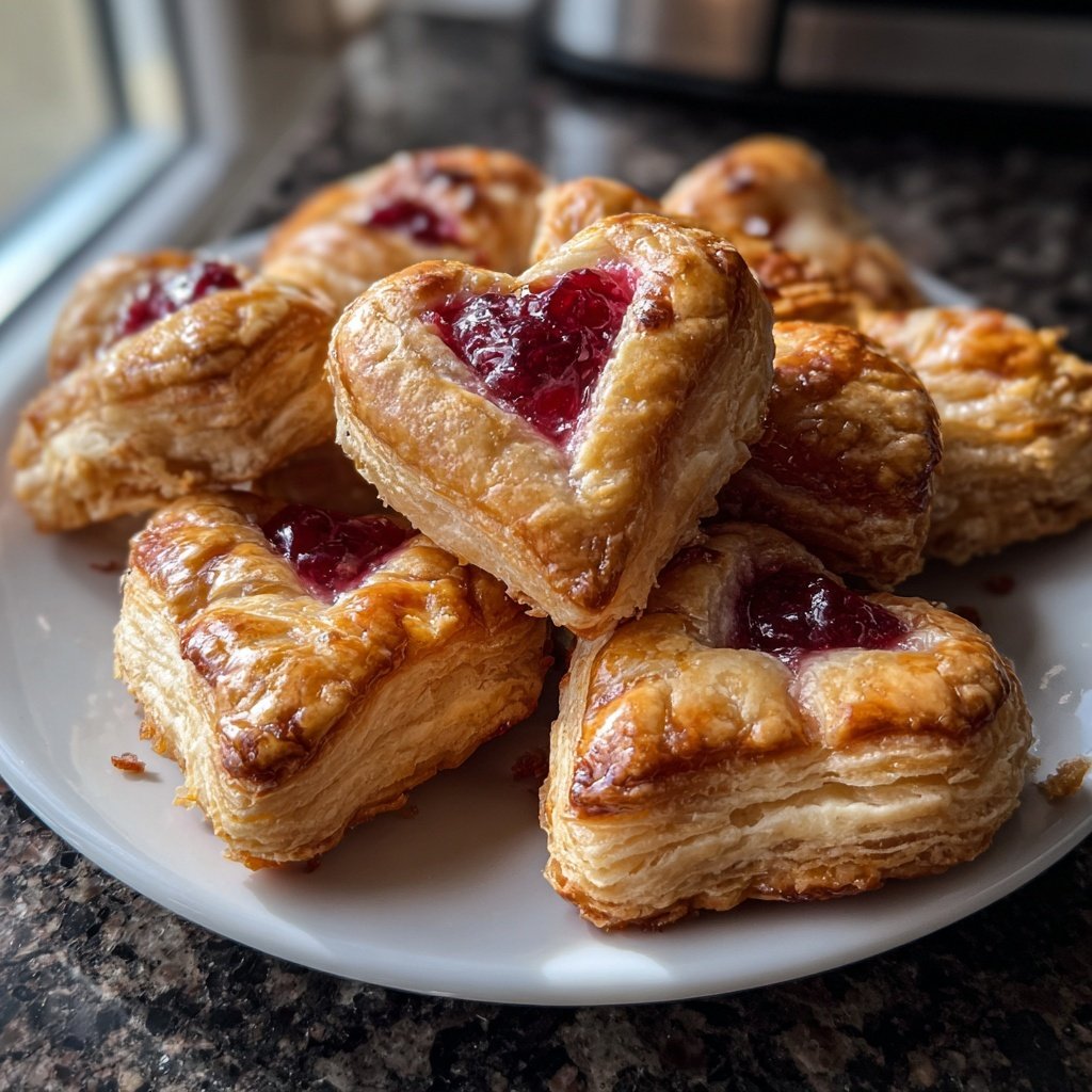 Valentines Snacks Mini Puff Pastries