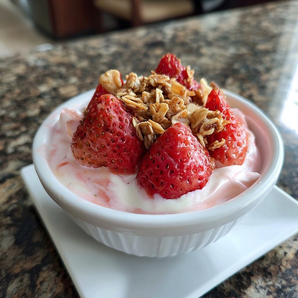 Fresh Strawberry Yogurt Bowl