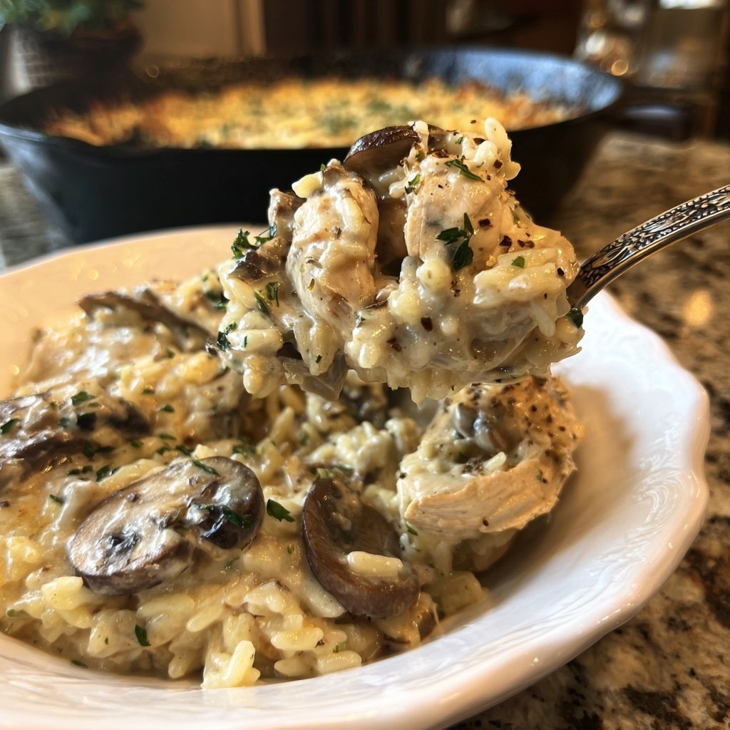 Creamy Mushroom Chicken And Rice