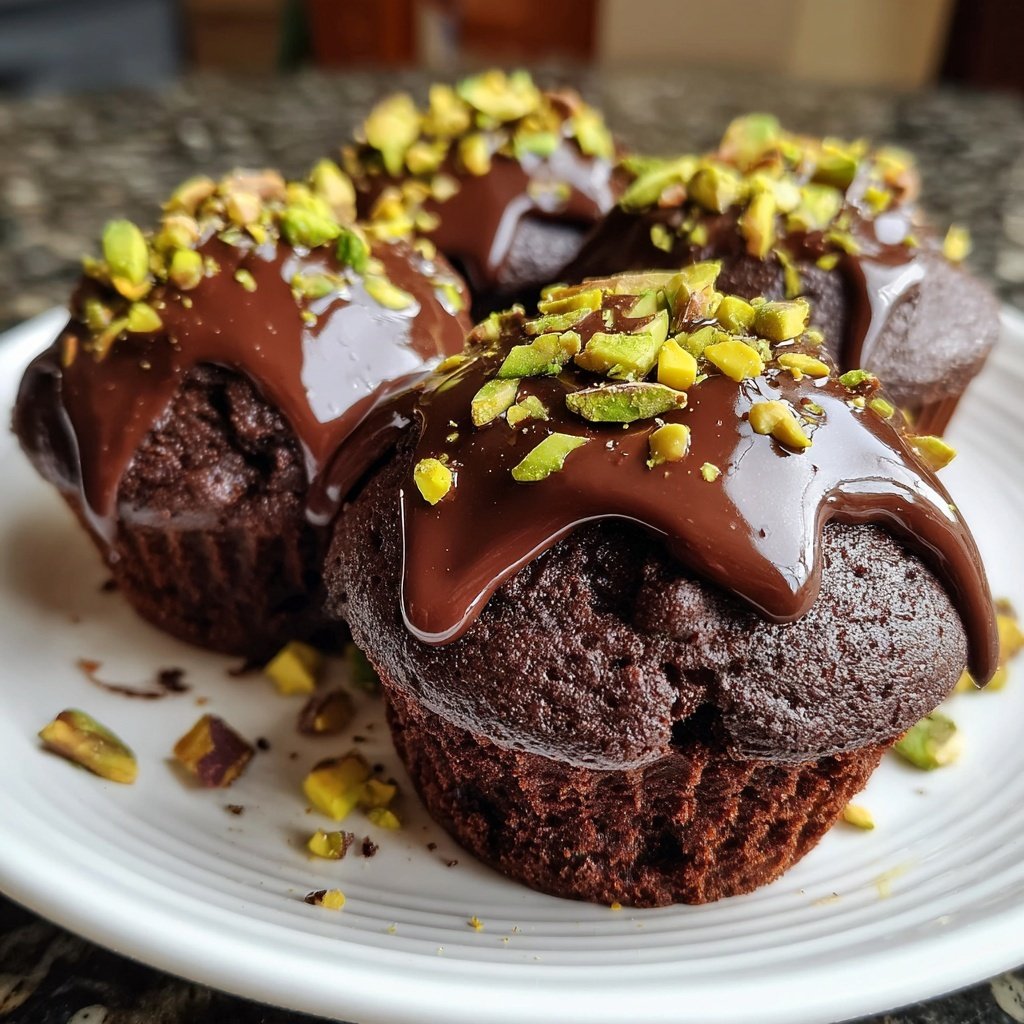 Chocolate Pistachio Cupcakes