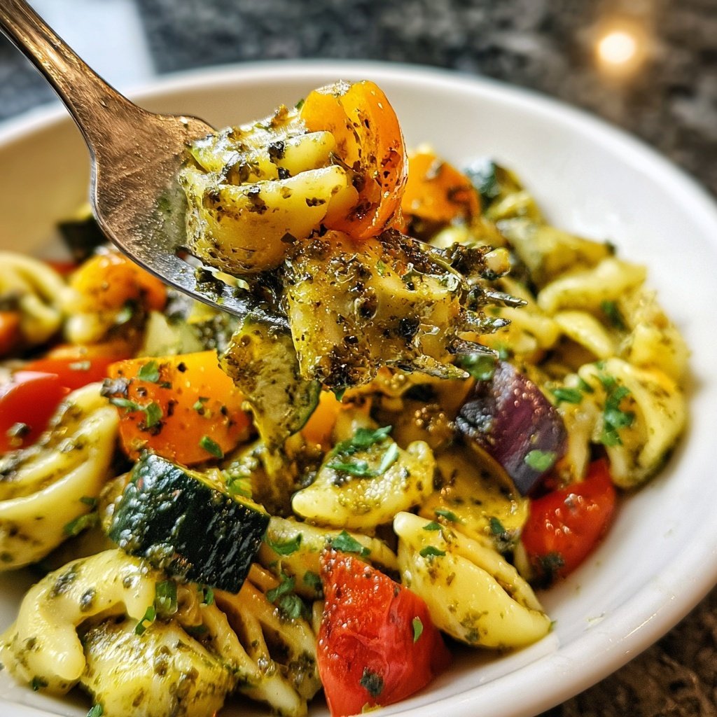 Healthy Lunch Pesto Pasta Salad