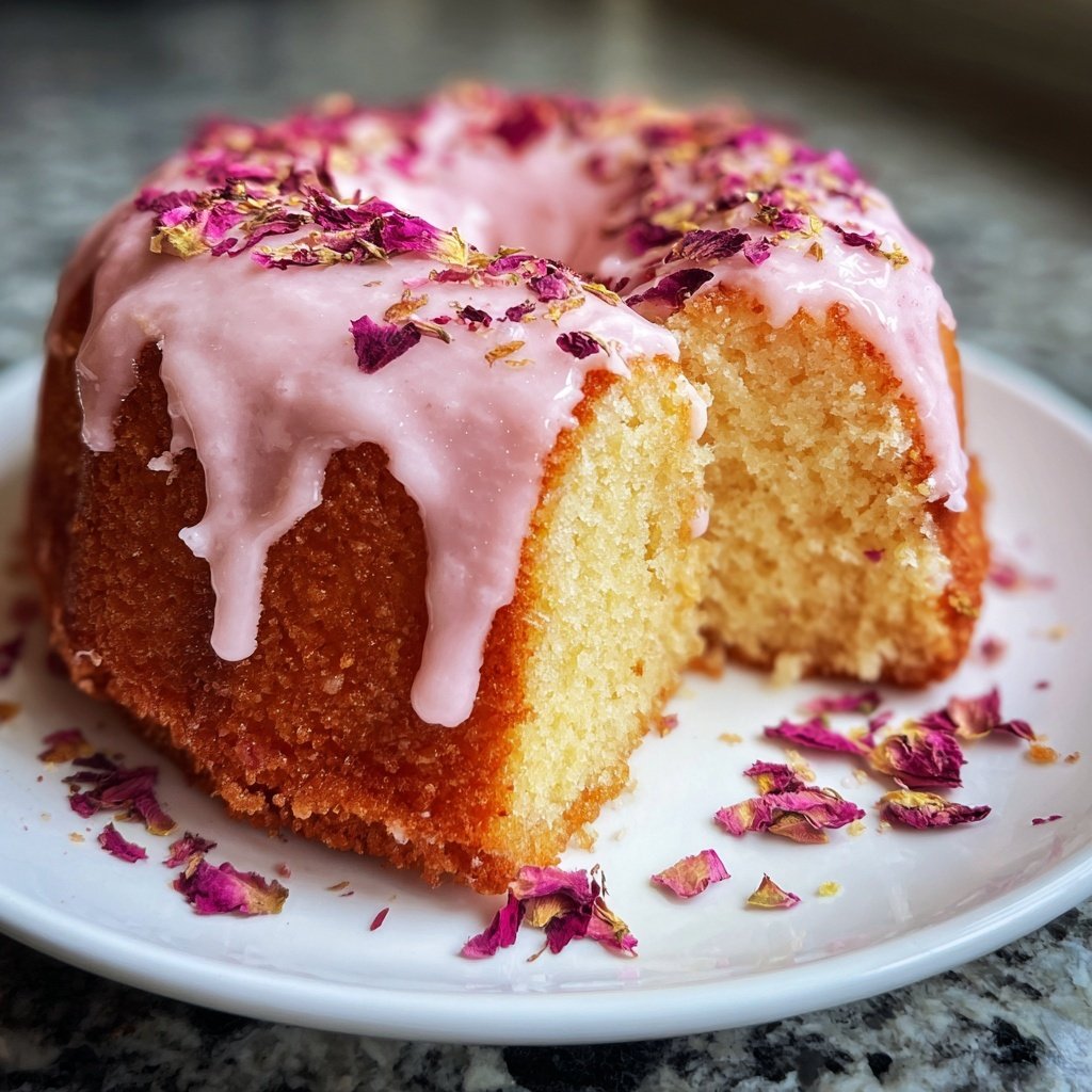 Mini Heart Cake with Rose Flavor