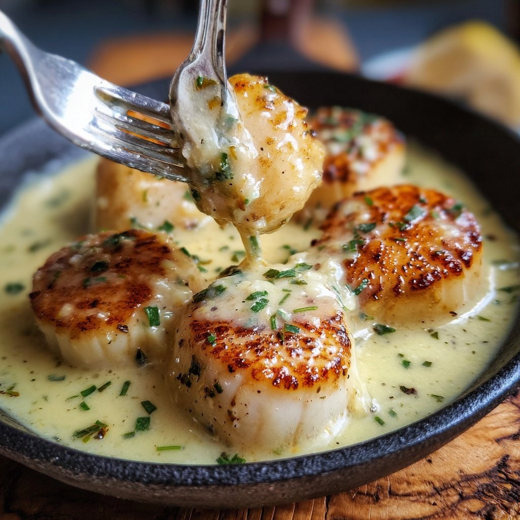 Scallops with Champagne Sauce