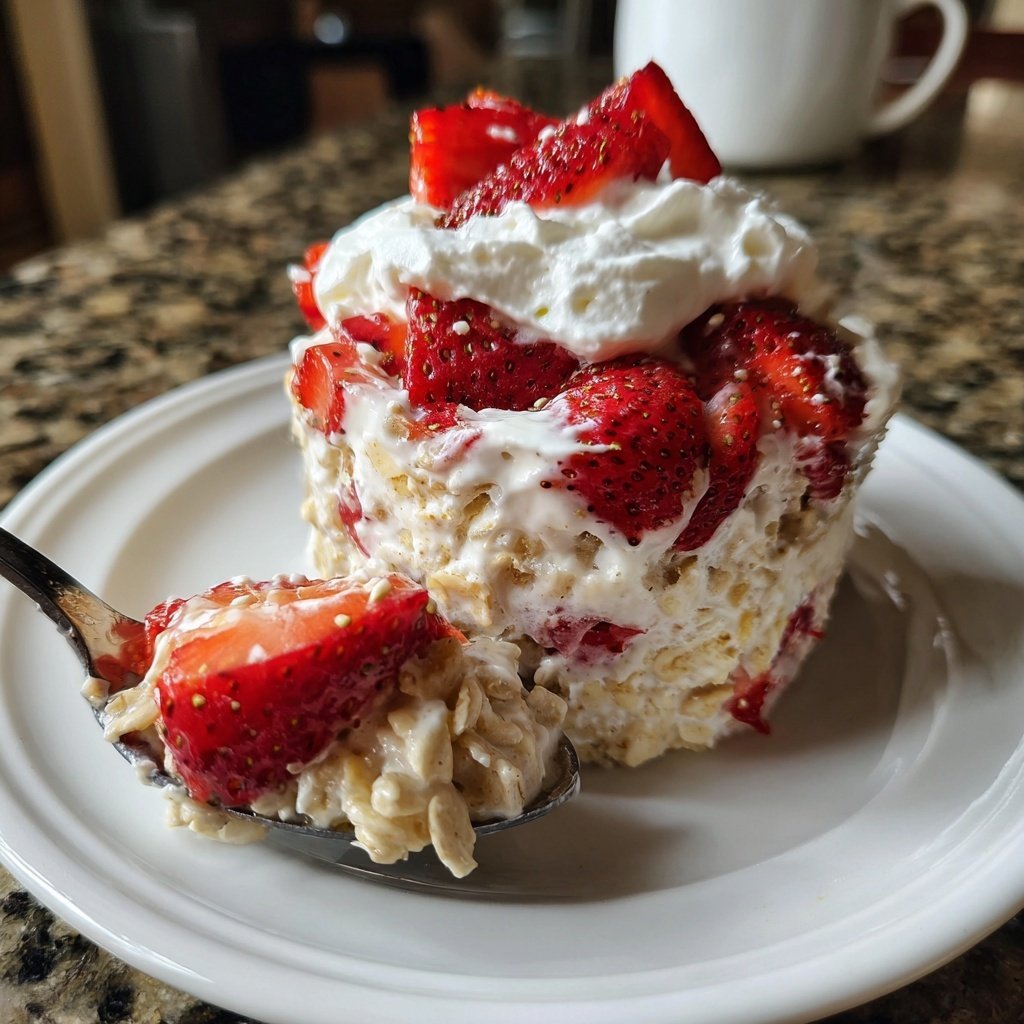 Strawberry Cheesecake Overnight Oats