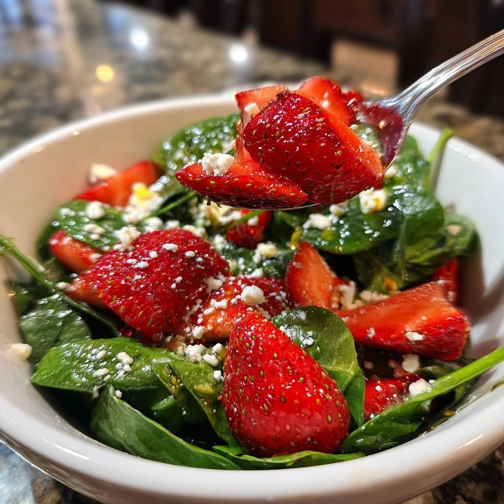Strawberry Spinach Salad With Feta