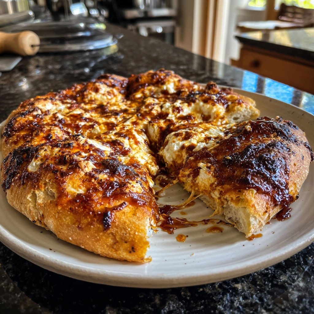 Pizza with Goat Cheese and Honey
