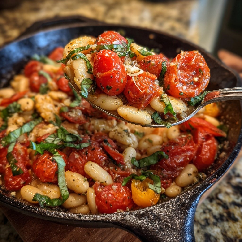 Tomato Herb White Bean Skillet
